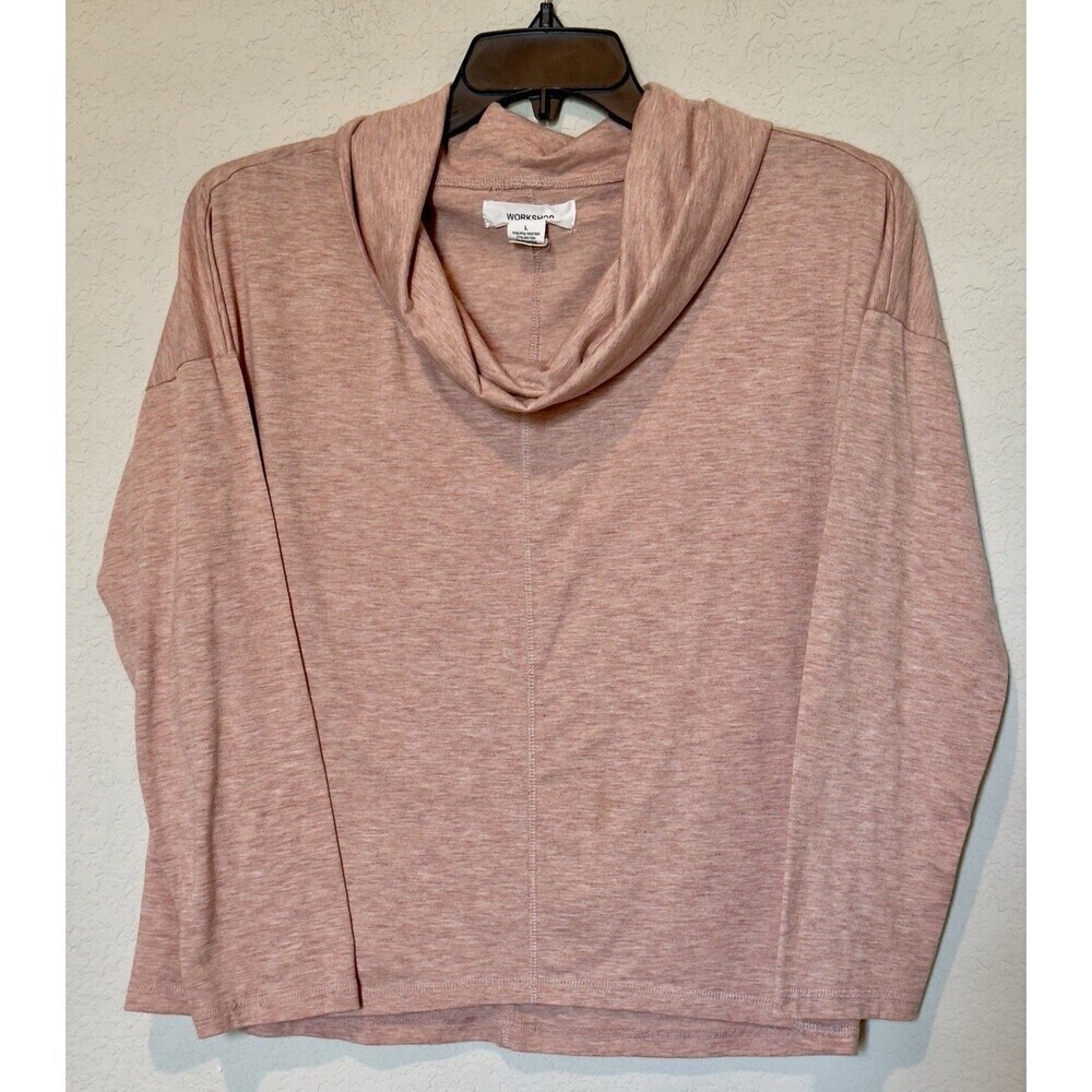 Workshop Republic Sweater Cowl neck PinkTop Size L Very Soft